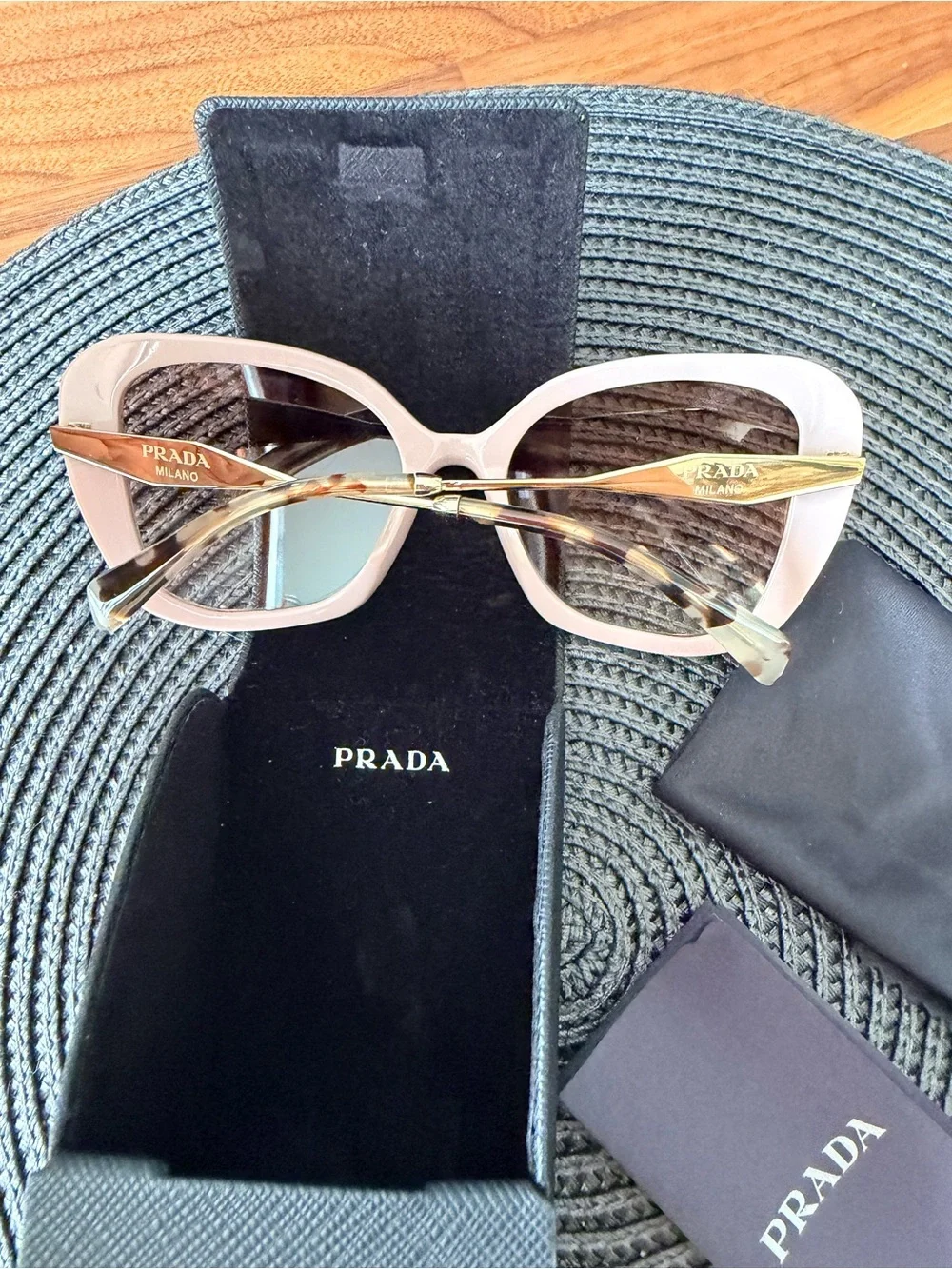 Prada Blush Cat-Eye Sunglasses with Tinted Lenses